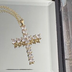 Elegant Gold Cross Pendant Necklace